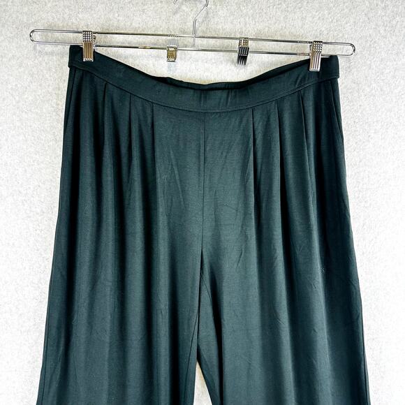 New J. Jill Womans 2X Wide Leg Pleated Pants Black Wearever Collection Pull On - Picture 2 of 9